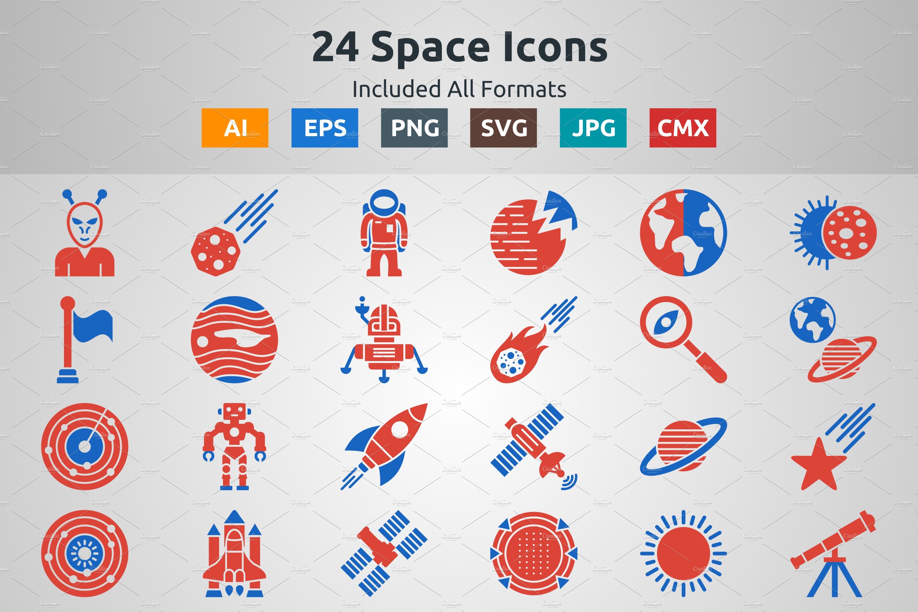 Glyph Two Color Space Icons cover image.