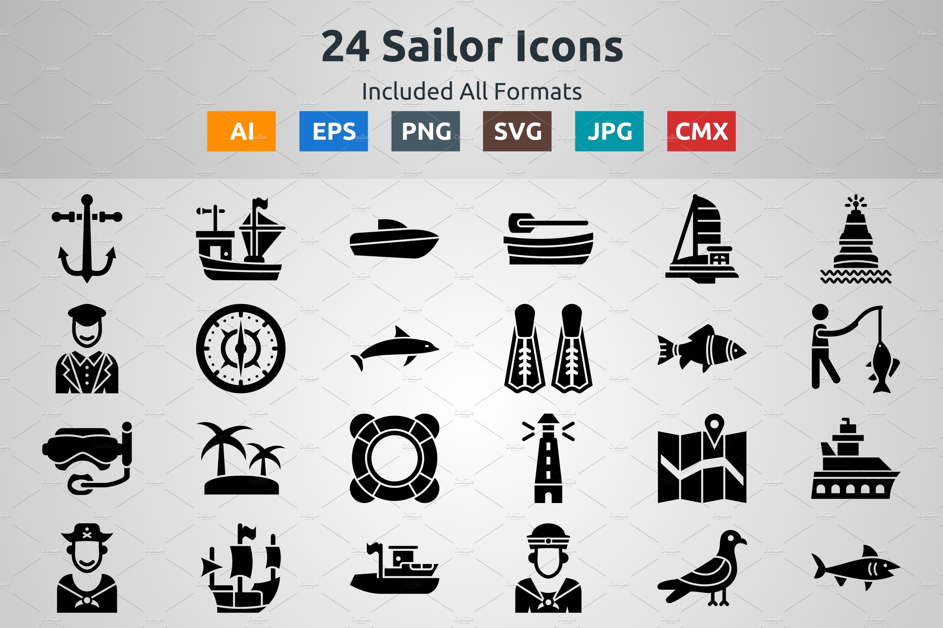 Glyph Icons of Sailor cover image.