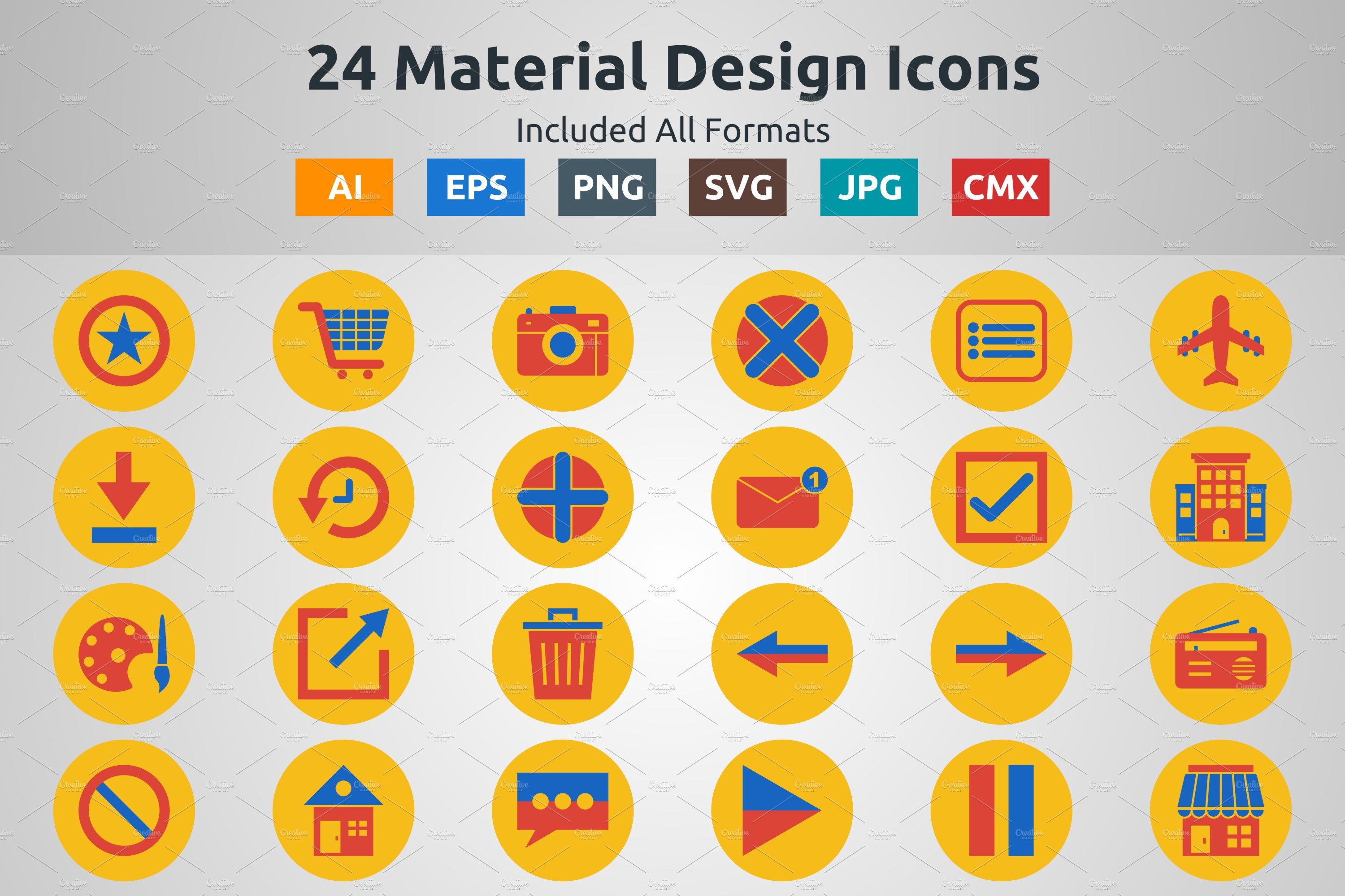 Glyph Two Color Circle Material Icon cover image.