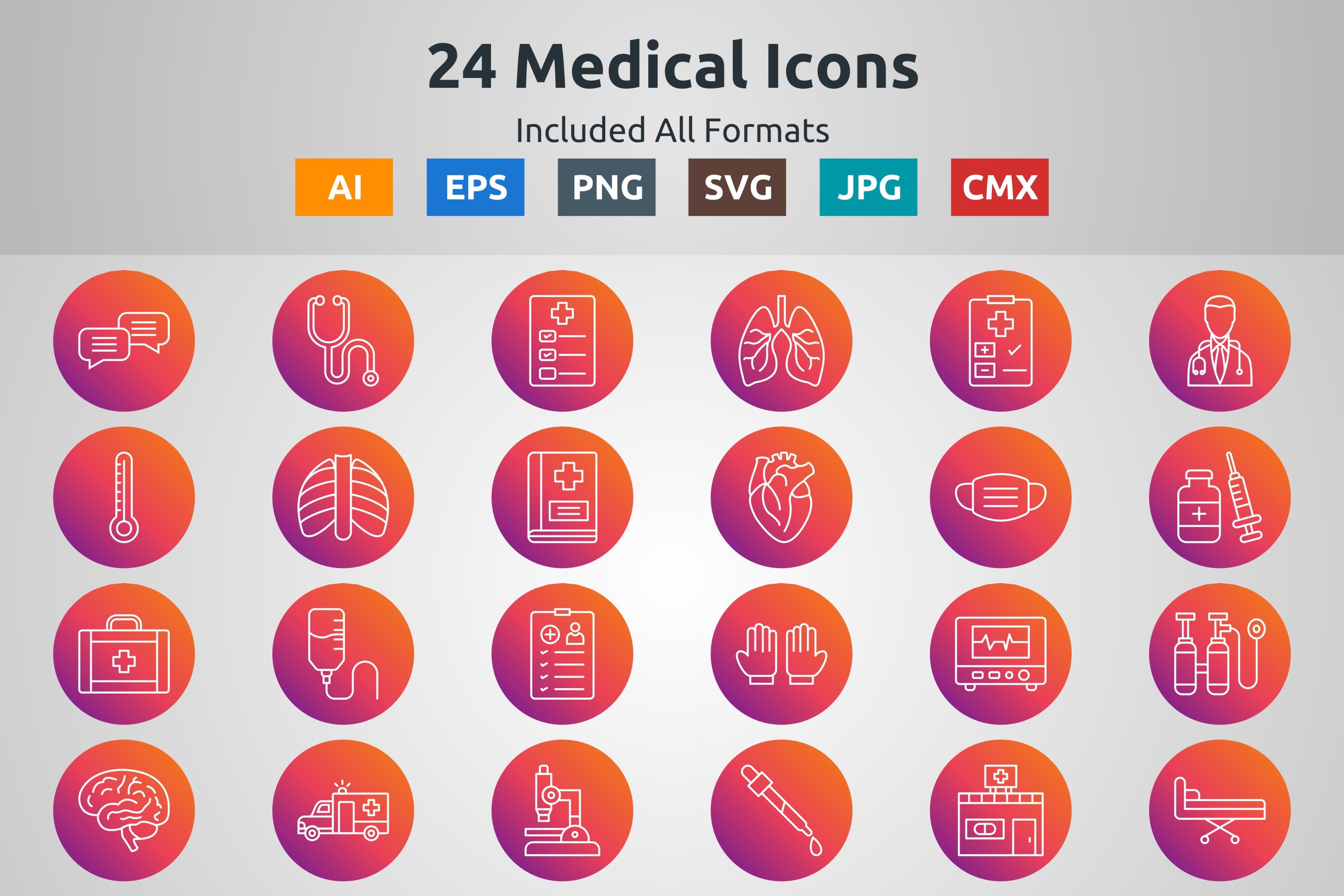 Line Circle Gradient Medical Icon cover image.