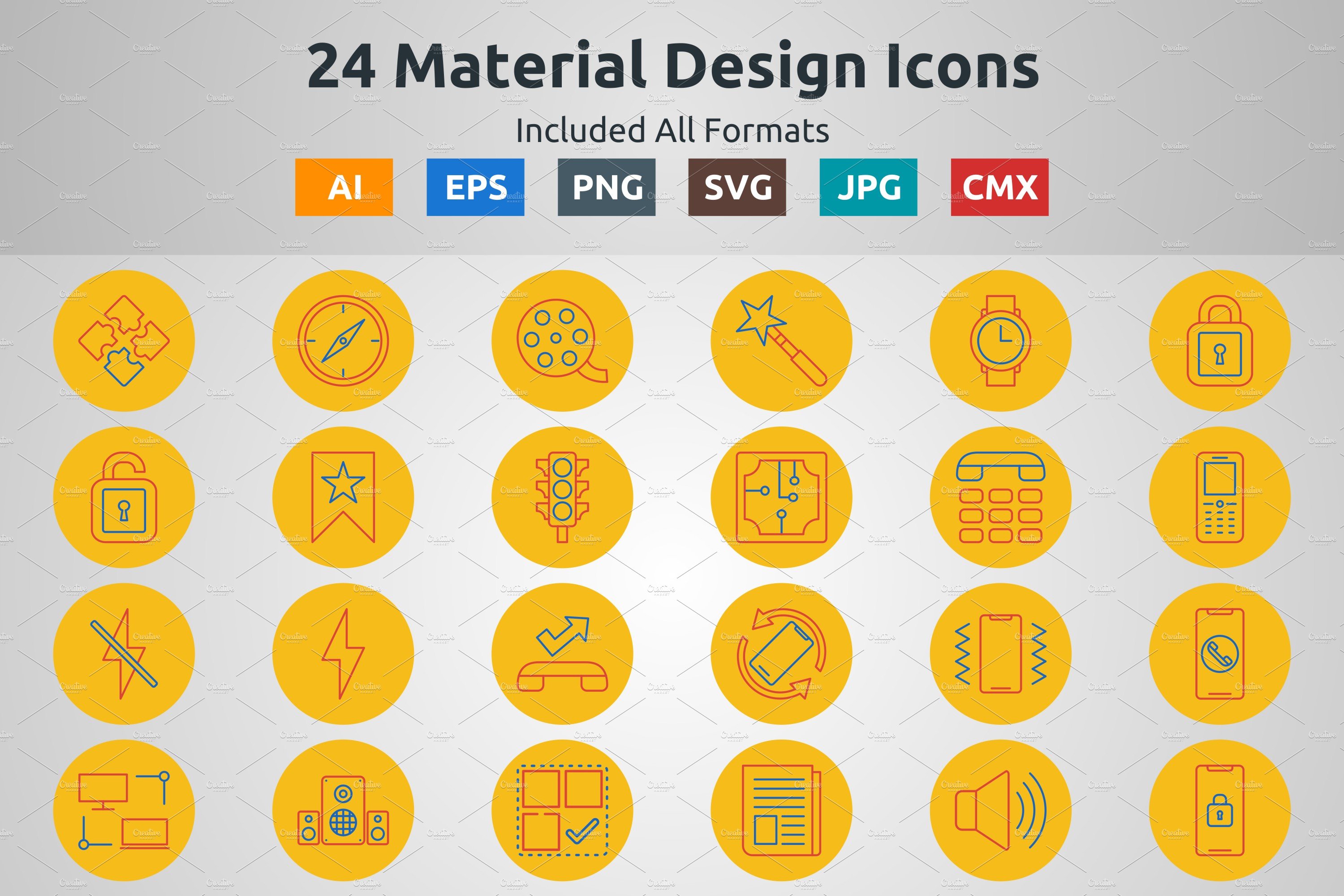 Line Two Color Circle Material Icons cover image.