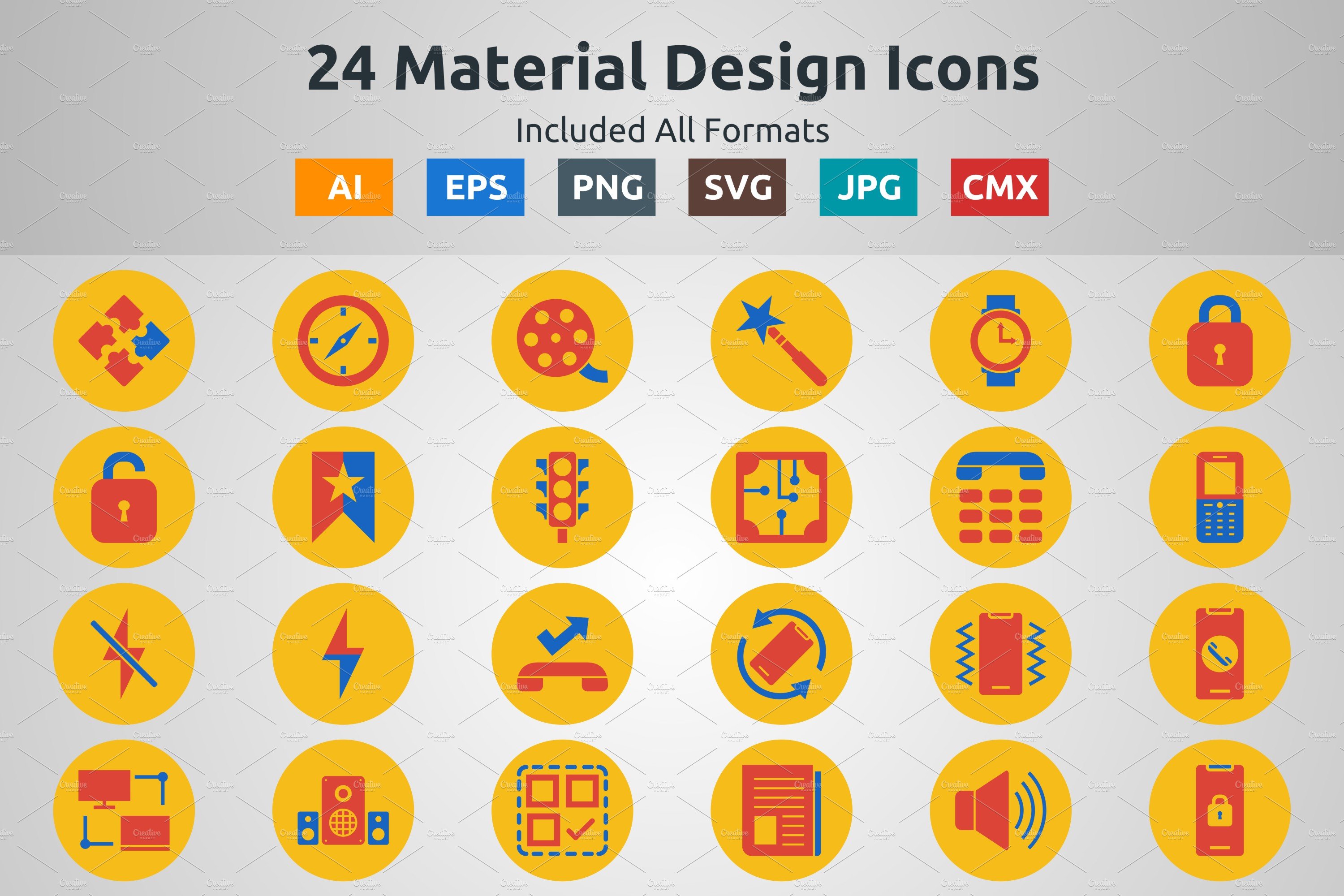 Glyph Two Color Circle Material Icon cover image.