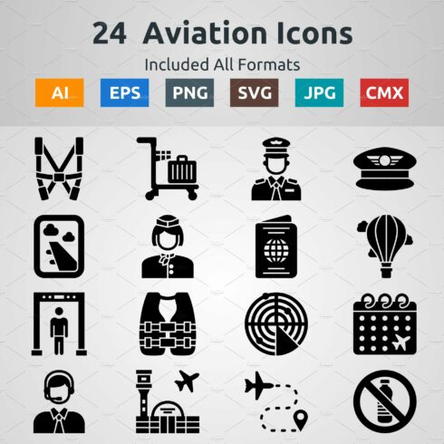 Glyph Icons of Aviation cover image.
