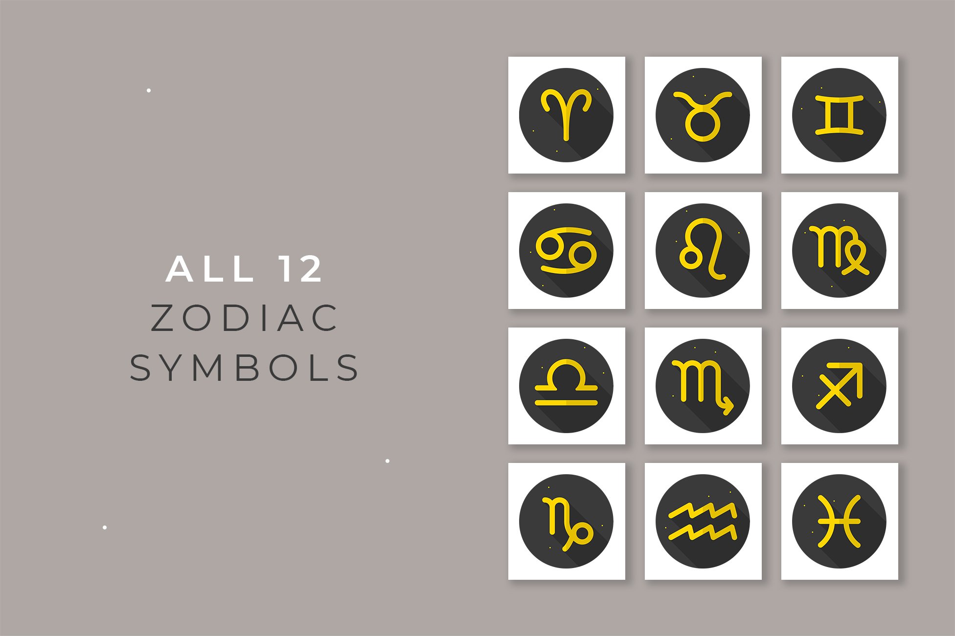 Zodiac Flat Design Collection preview image.