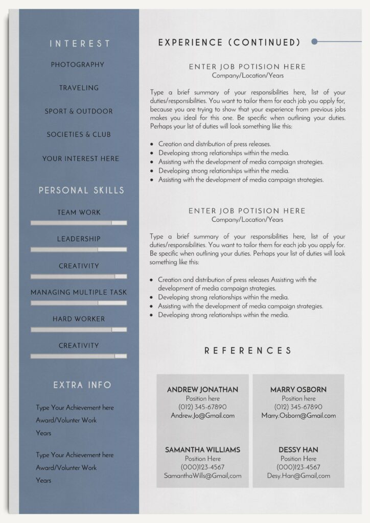 Profesional Resume Templates – MasterBundles