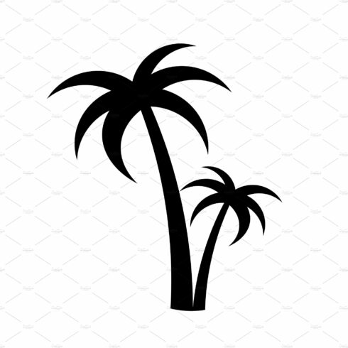Palm trees silhouette emblems. Logo cover image.