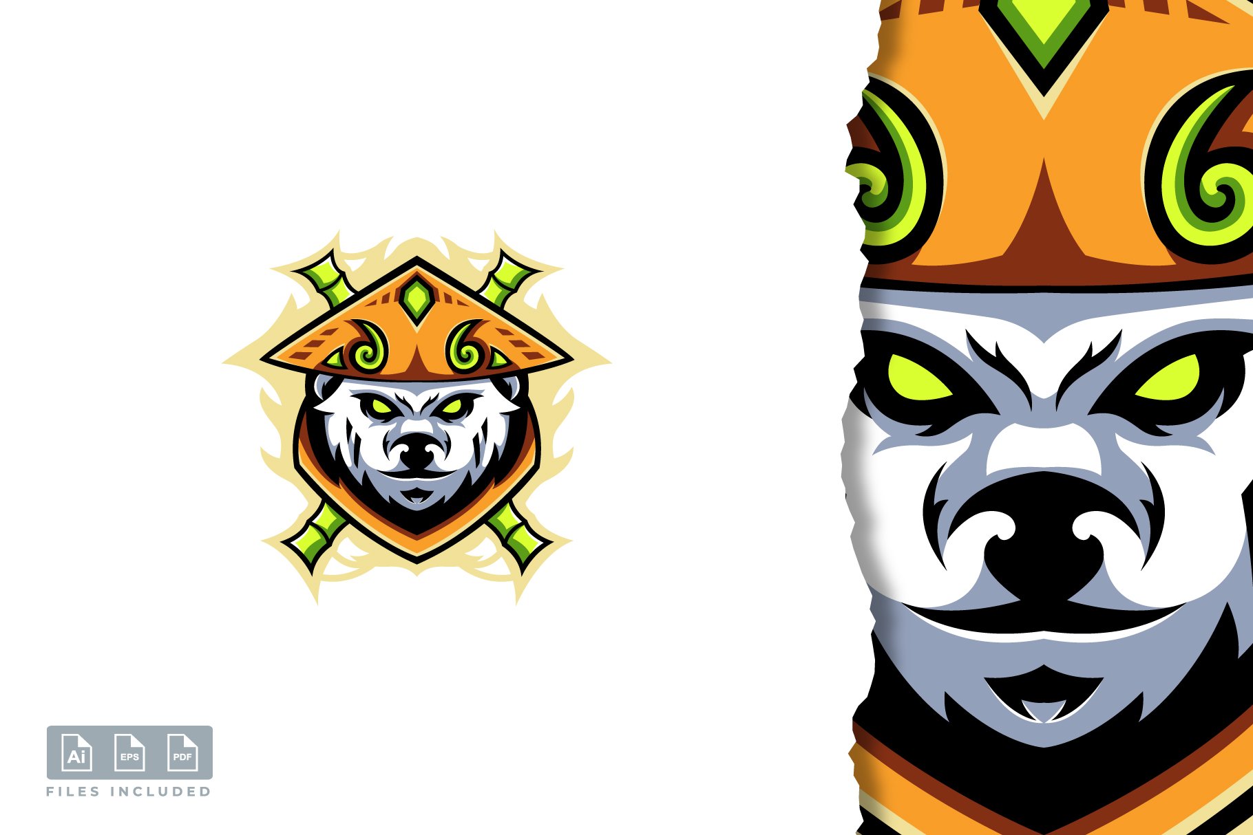 Panda head logo design cover image.