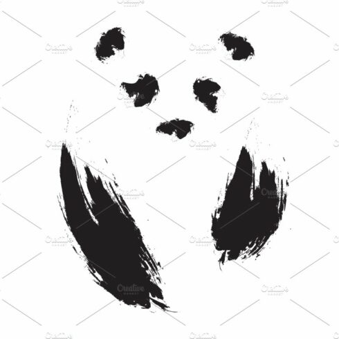 Panda. Hand drawn illustration. cover image.