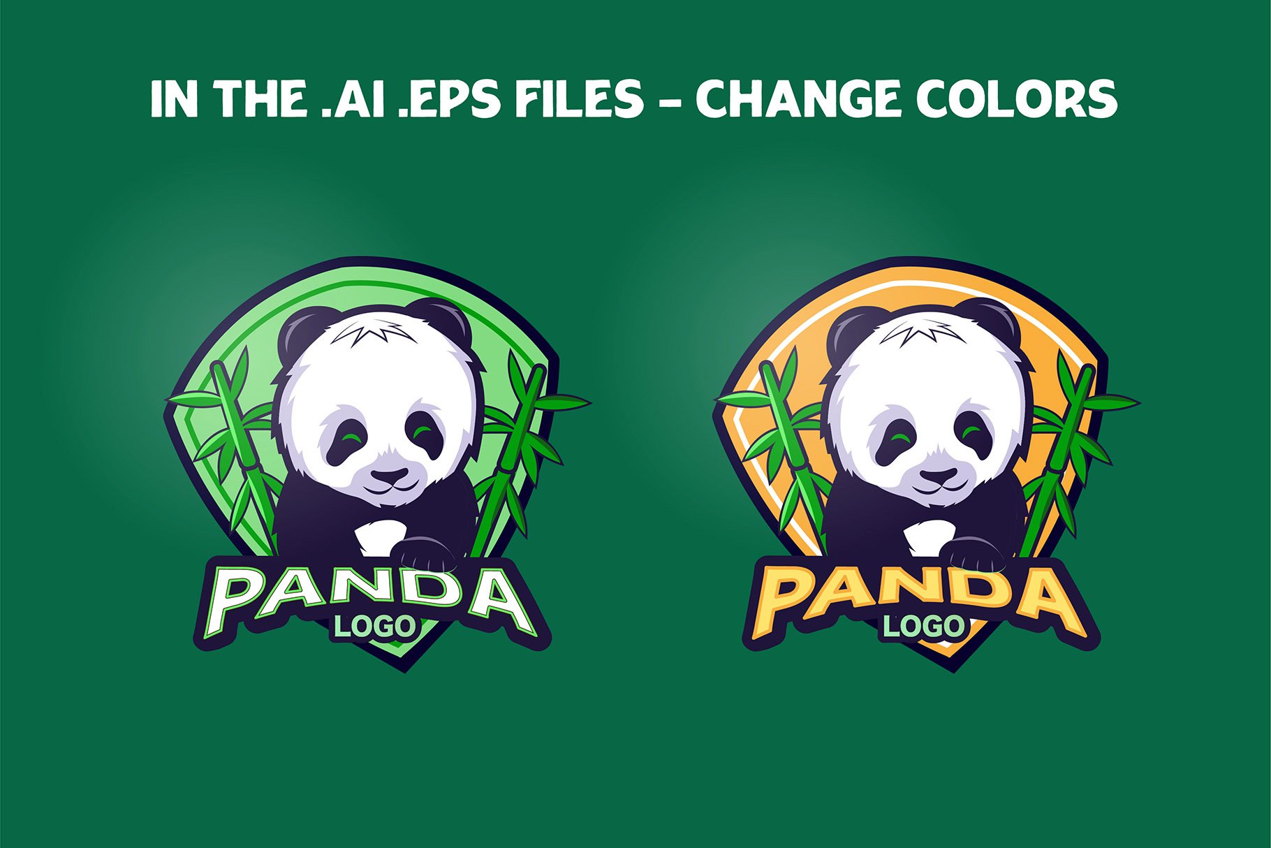 Little panda - mascot logo preview image.