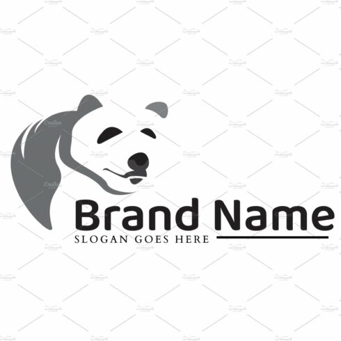 Panda bear design logo template cover image.