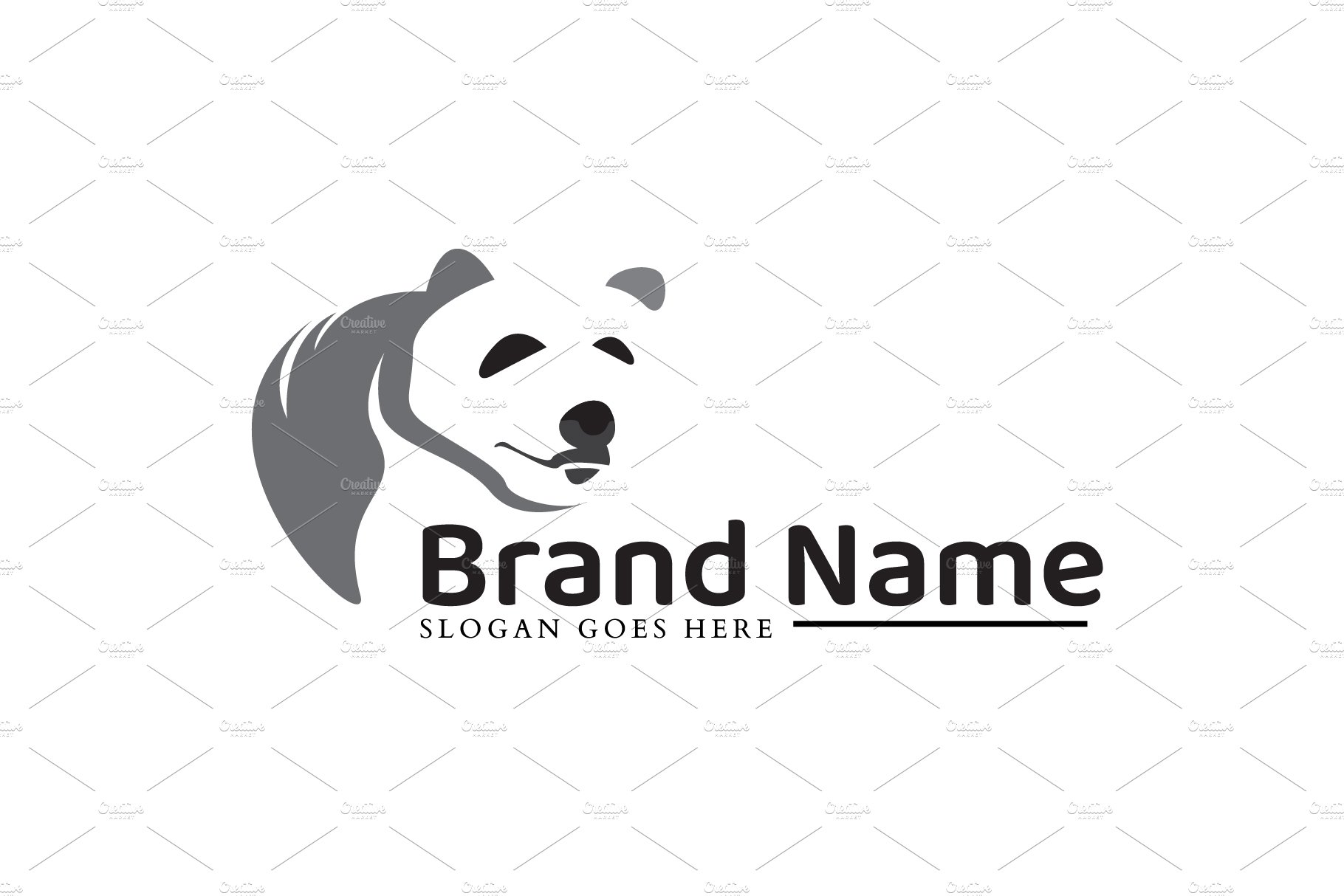 Panda bear design logo template cover image.