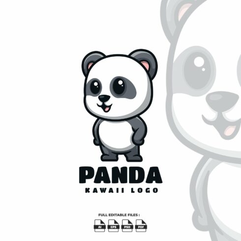 Panda Cute Cartoon Logo cover image.