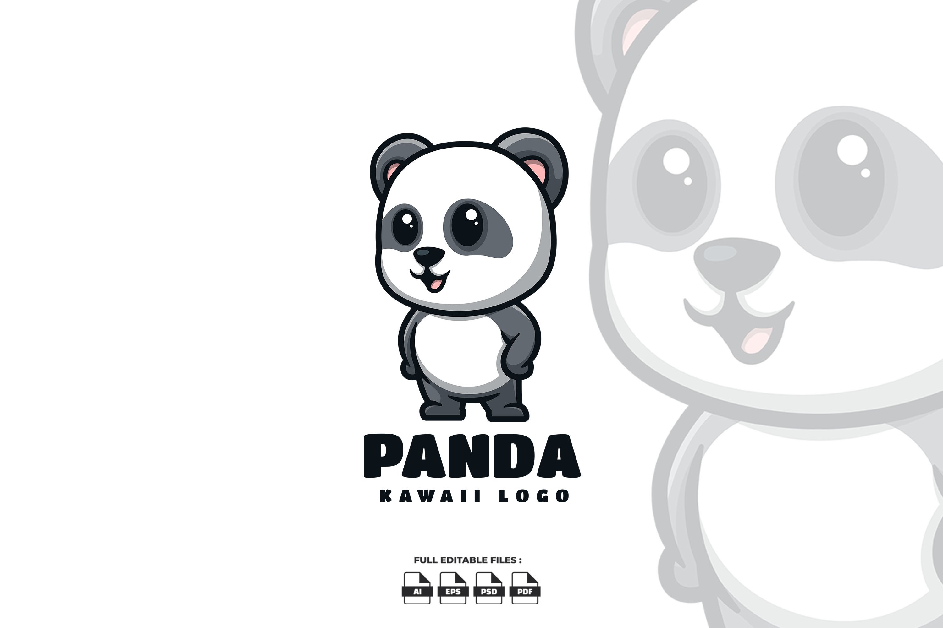 Panda Cute Cartoon Logo cover image.