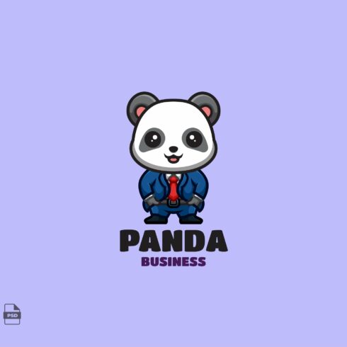 Business Panda Cute Mascot Logo cover image.