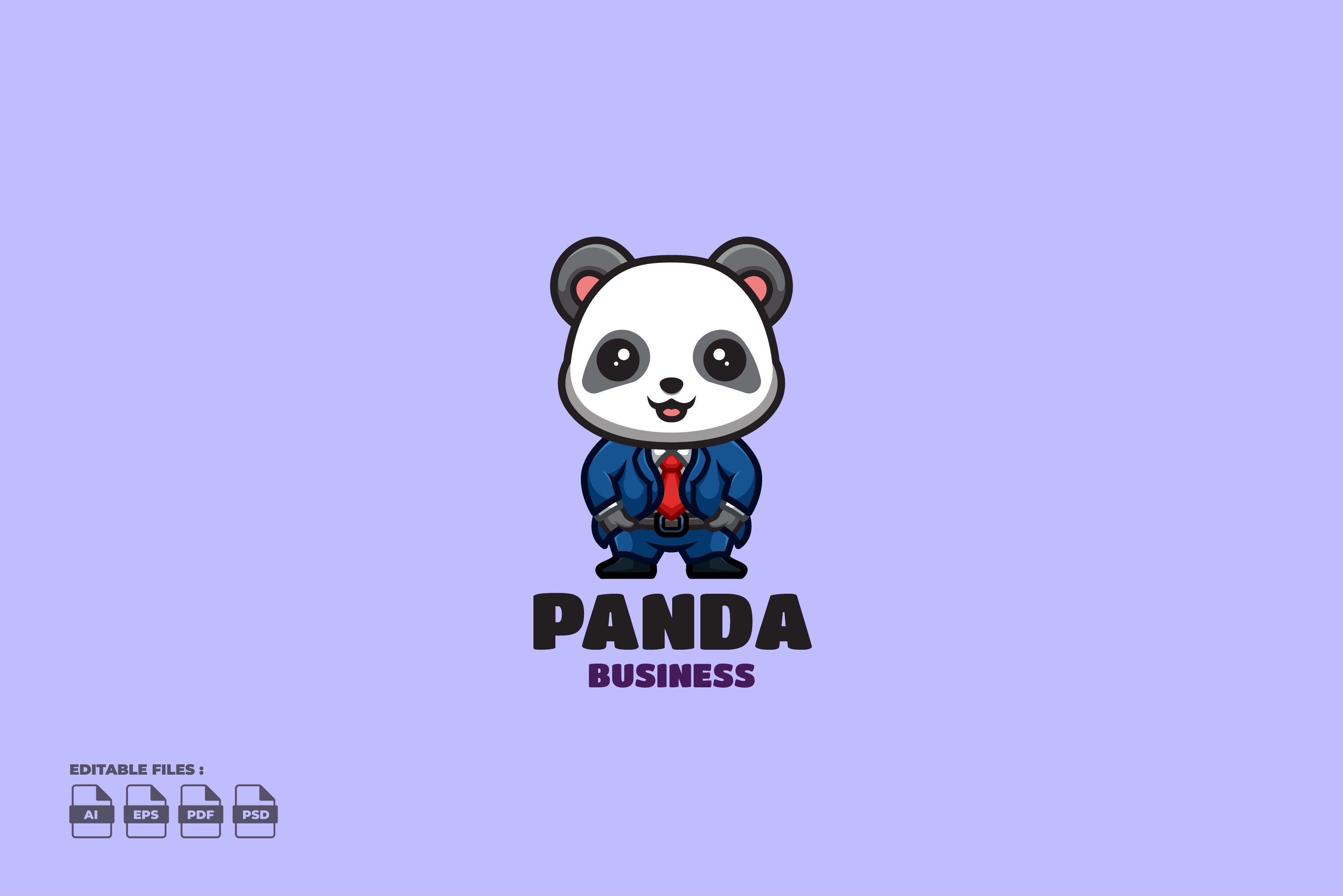 Business Panda Cute Mascot Logo cover image.