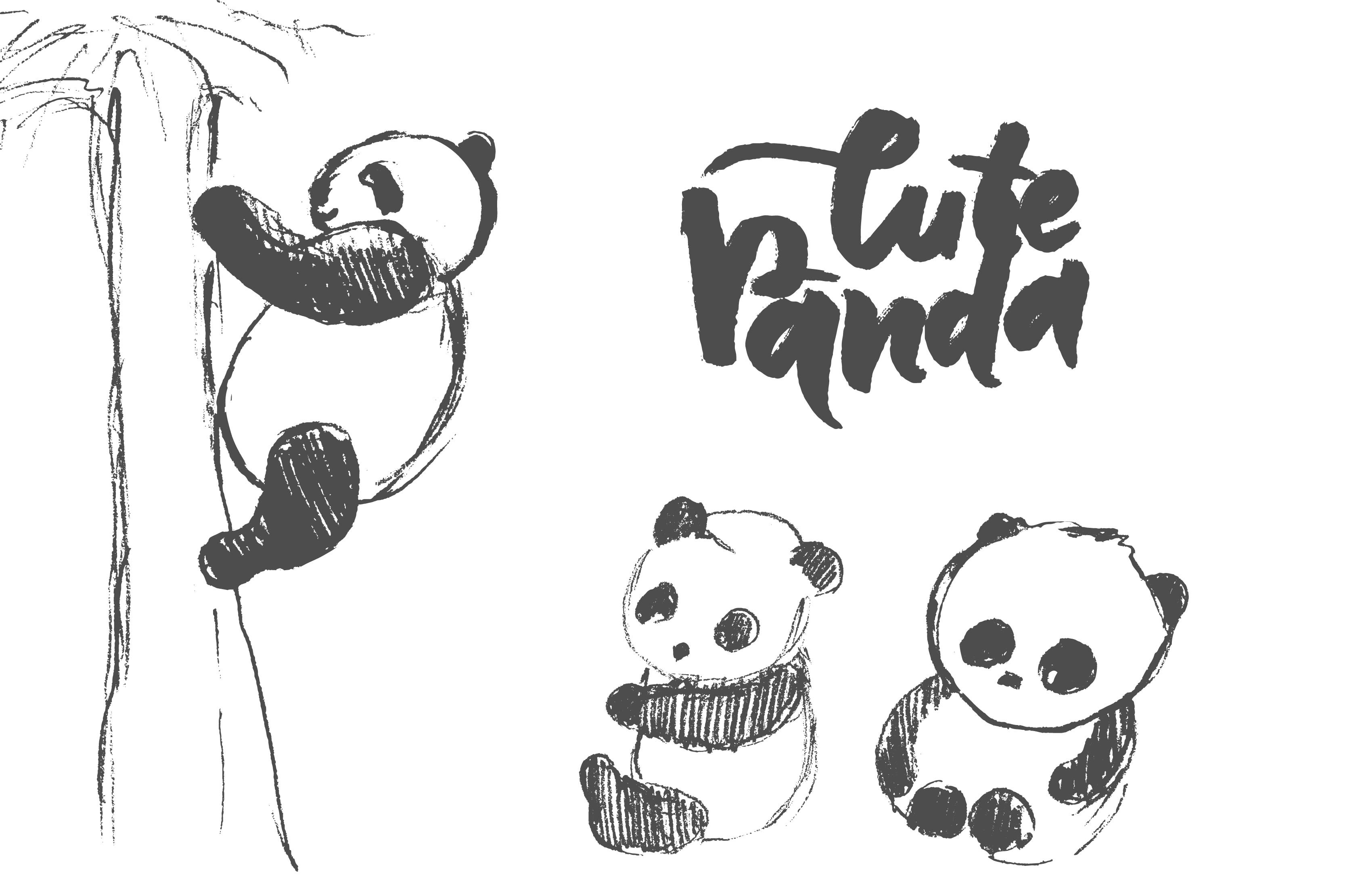 Cute pandas preview image.