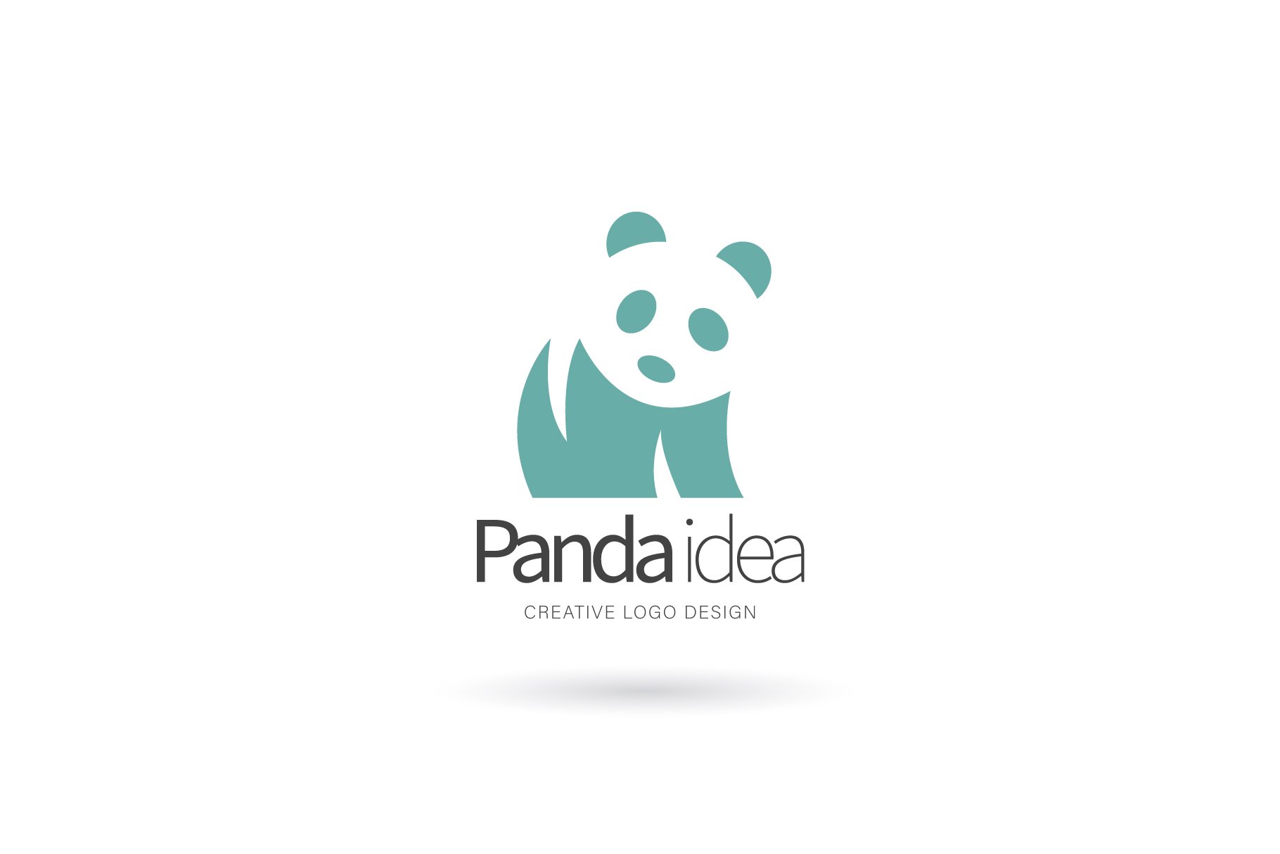 Head Of Panda Logo Design Template. preview image.