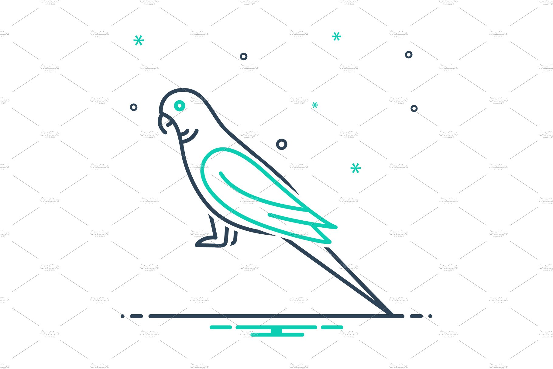 Parrot lovebird icon cover image.