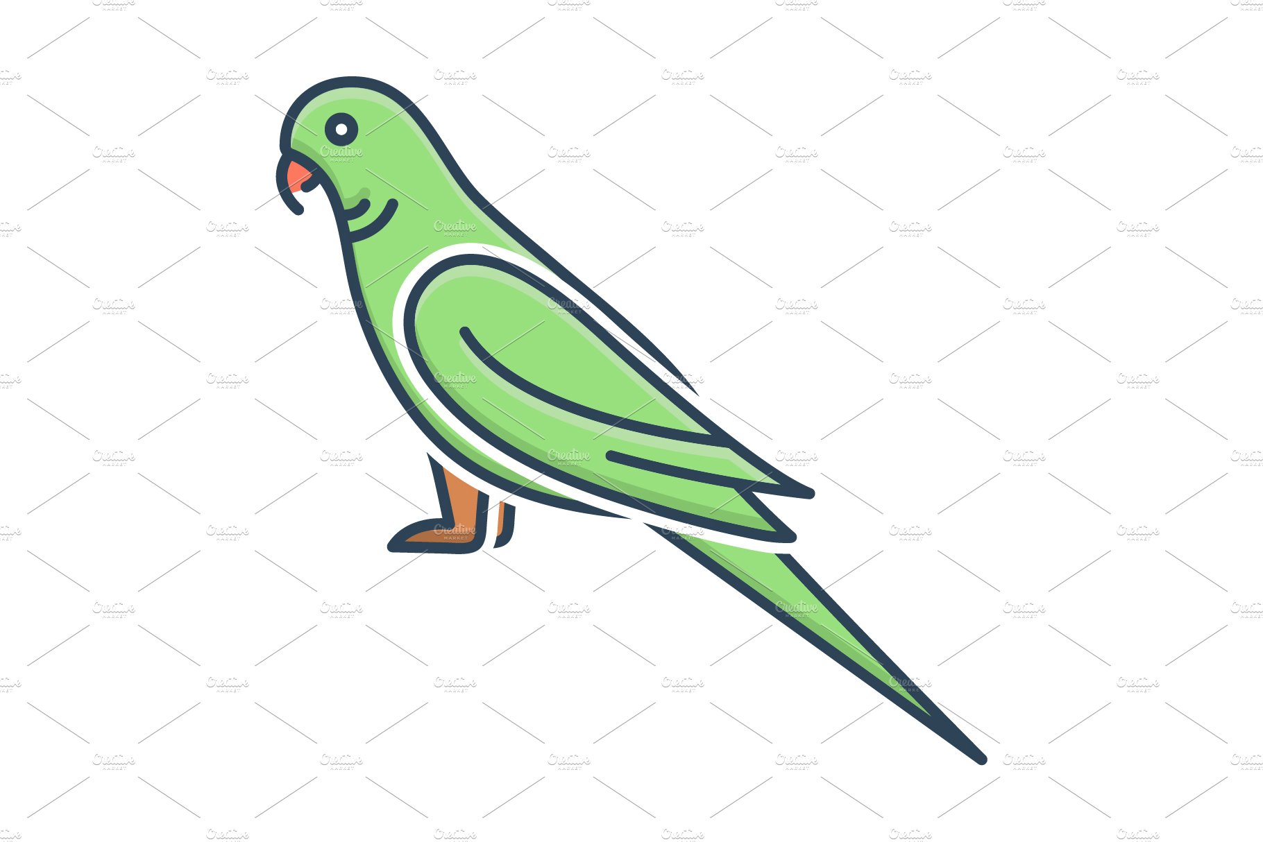 Parrot lovebird icon cover image.