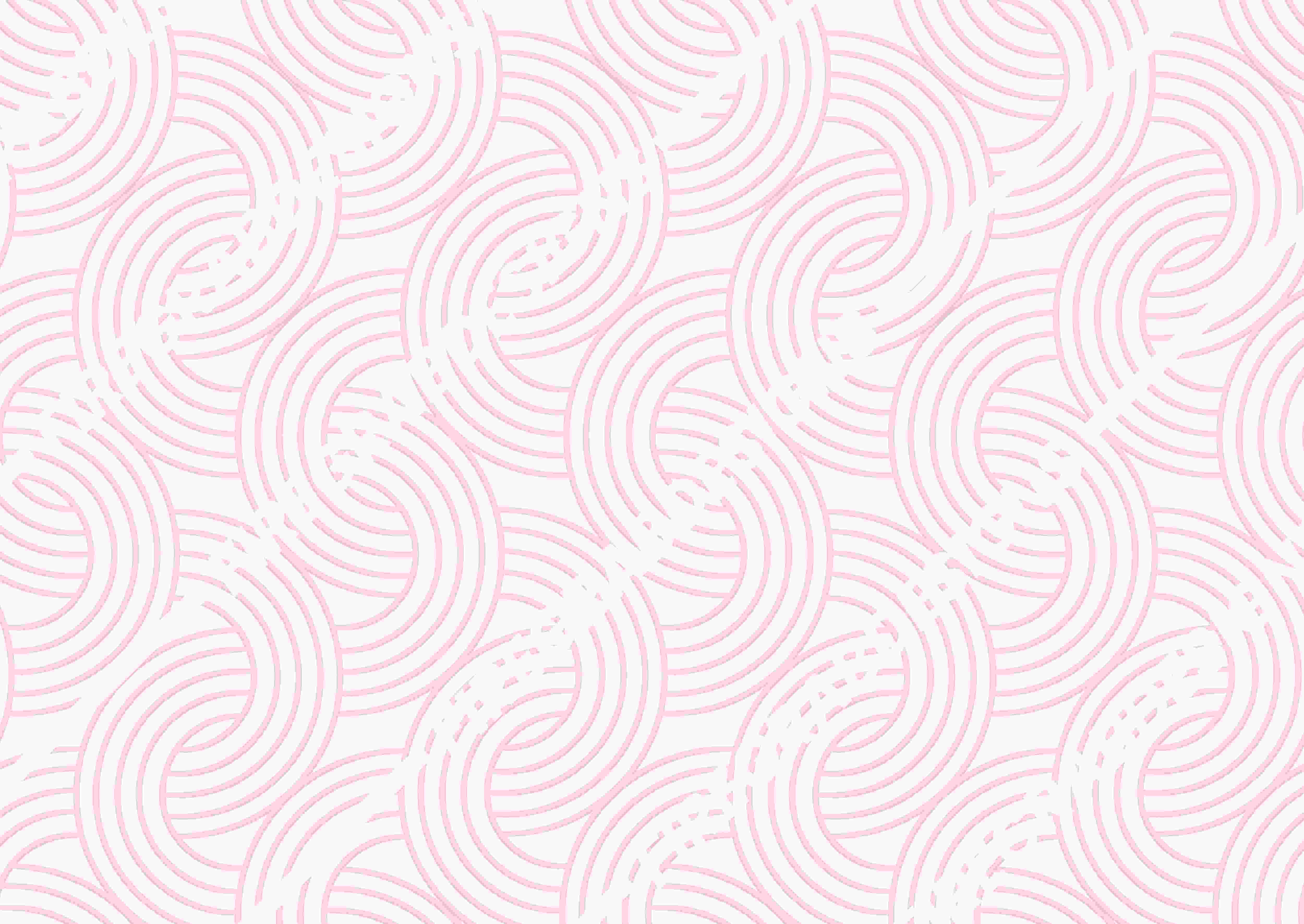 Pink and white background with wavy lines.