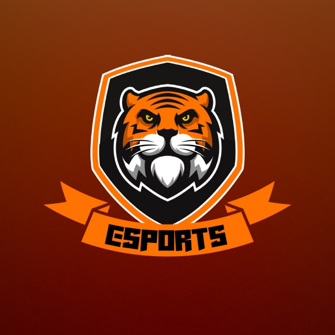 Lion King head mascot Esport Logo preview image.