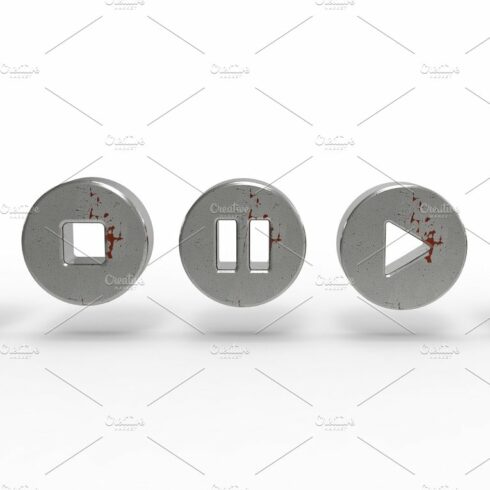 music player button cover image.