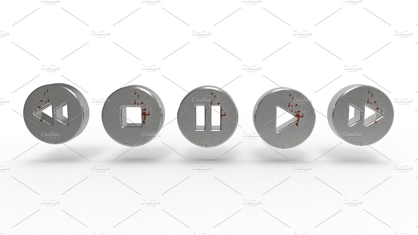 music player button cover image.