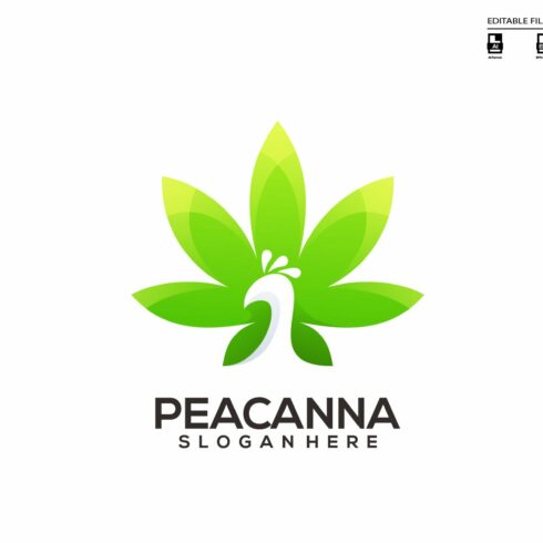 Peacock cannabis gradient logo cover image.