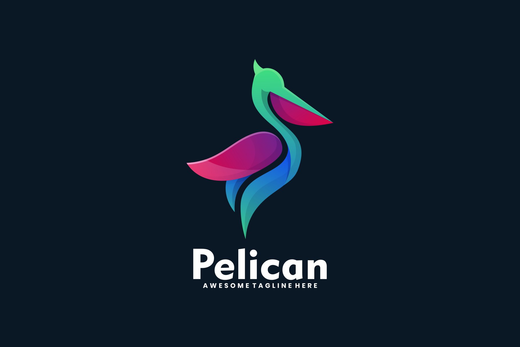 Pelican Gradient Colorful Style. cover image.