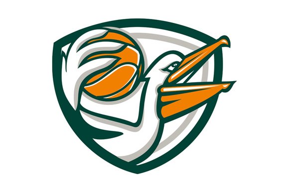 Pelican Dunking Basketball Crest cover image.