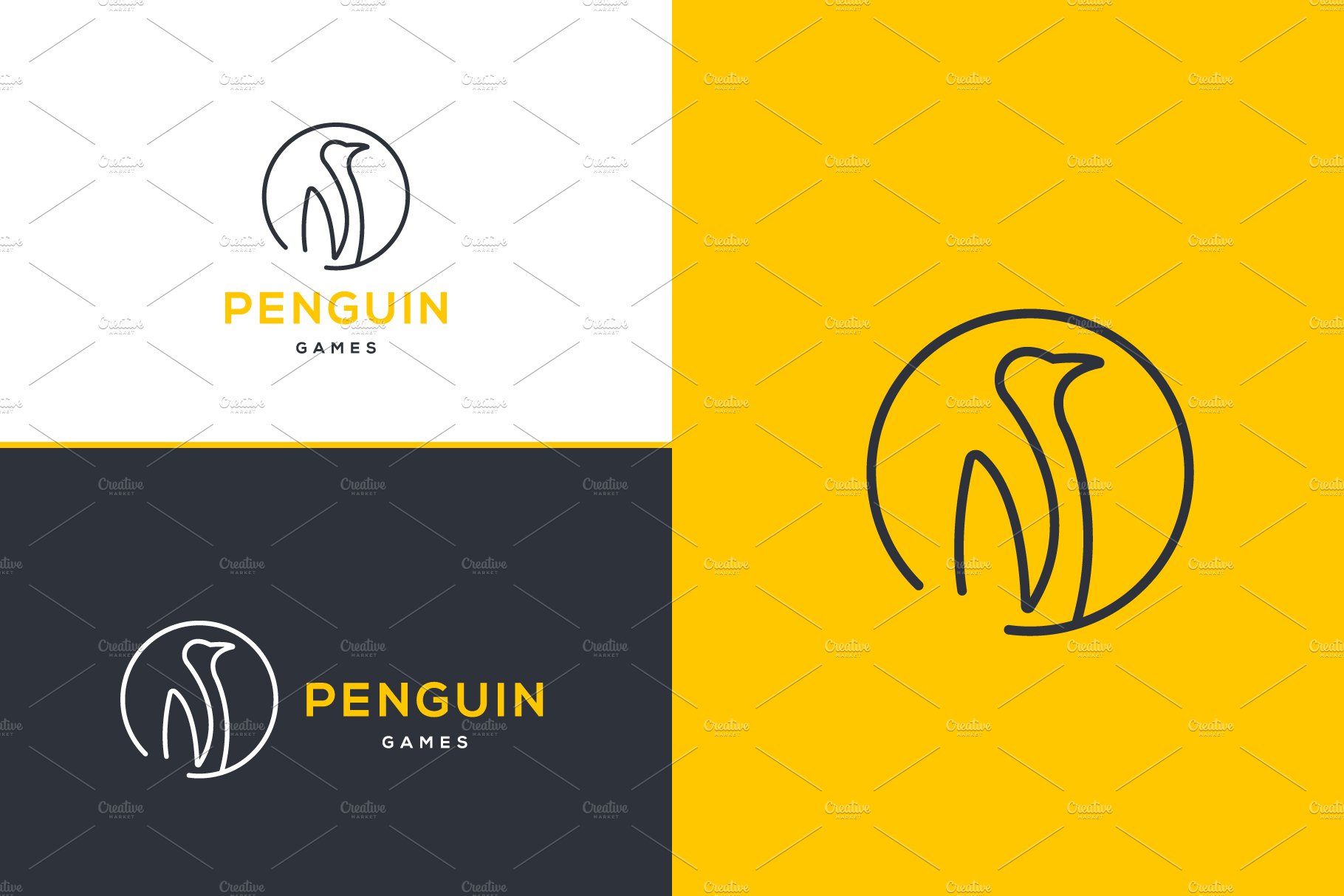 Line art logo of a Penguin cover image.