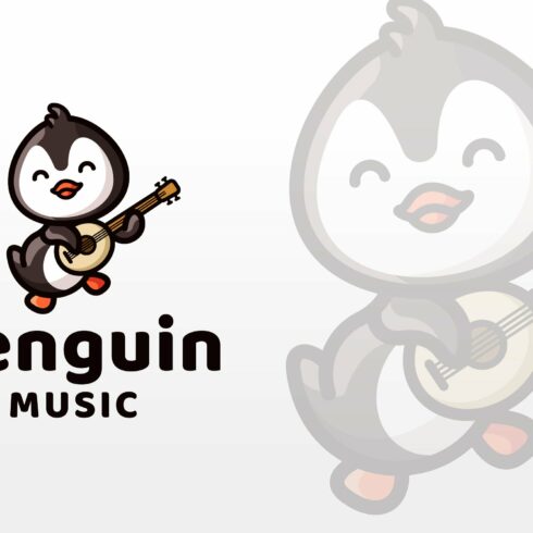 Penguin Music Logo Template cover image.