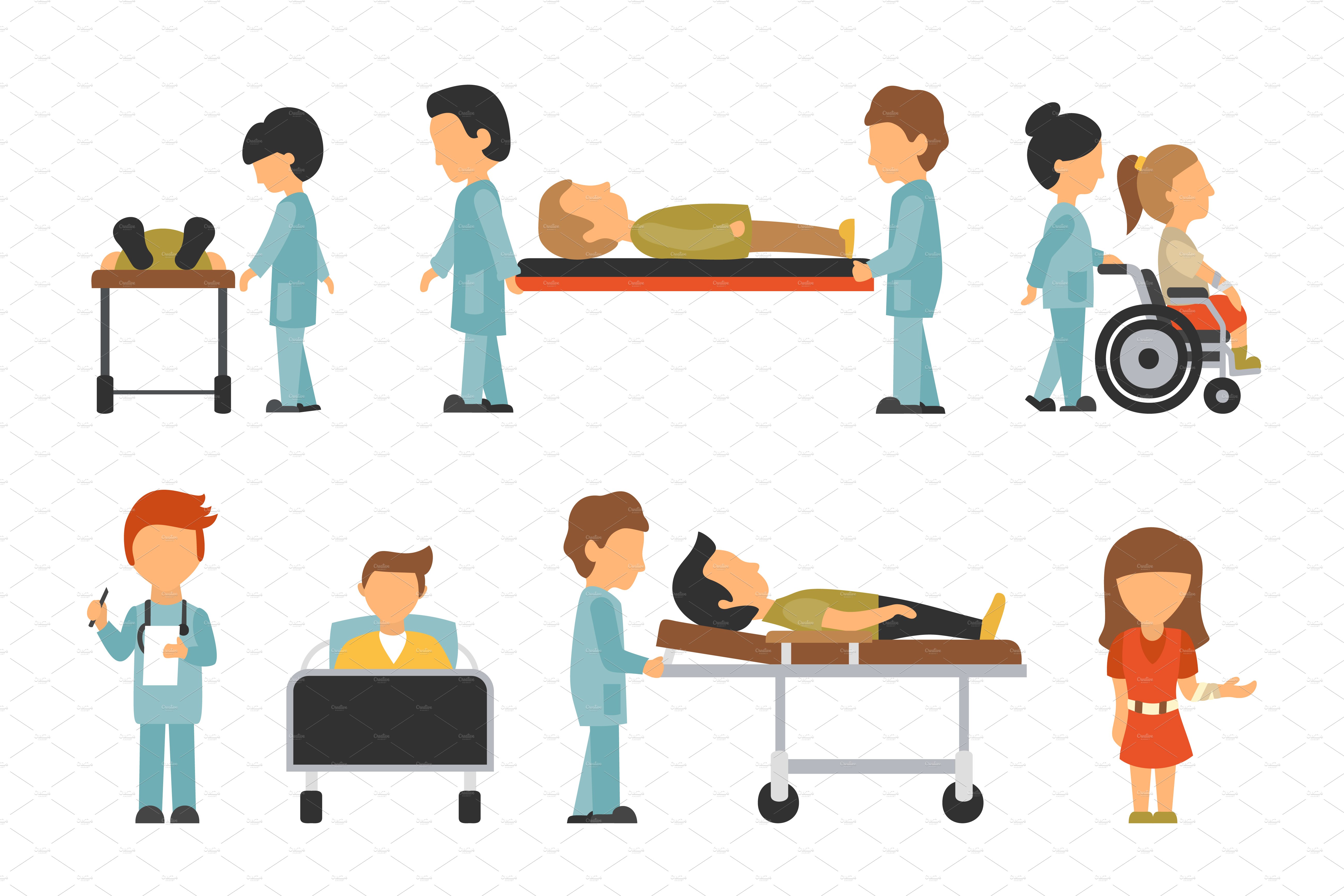 Medical Staff - flat people set preview image.