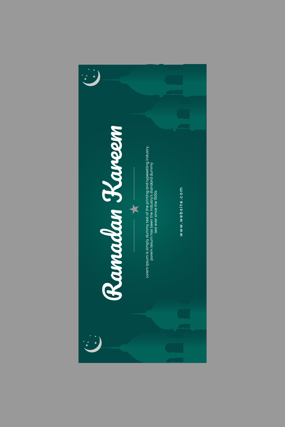 Ramadan Banner Template pinterest preview image.