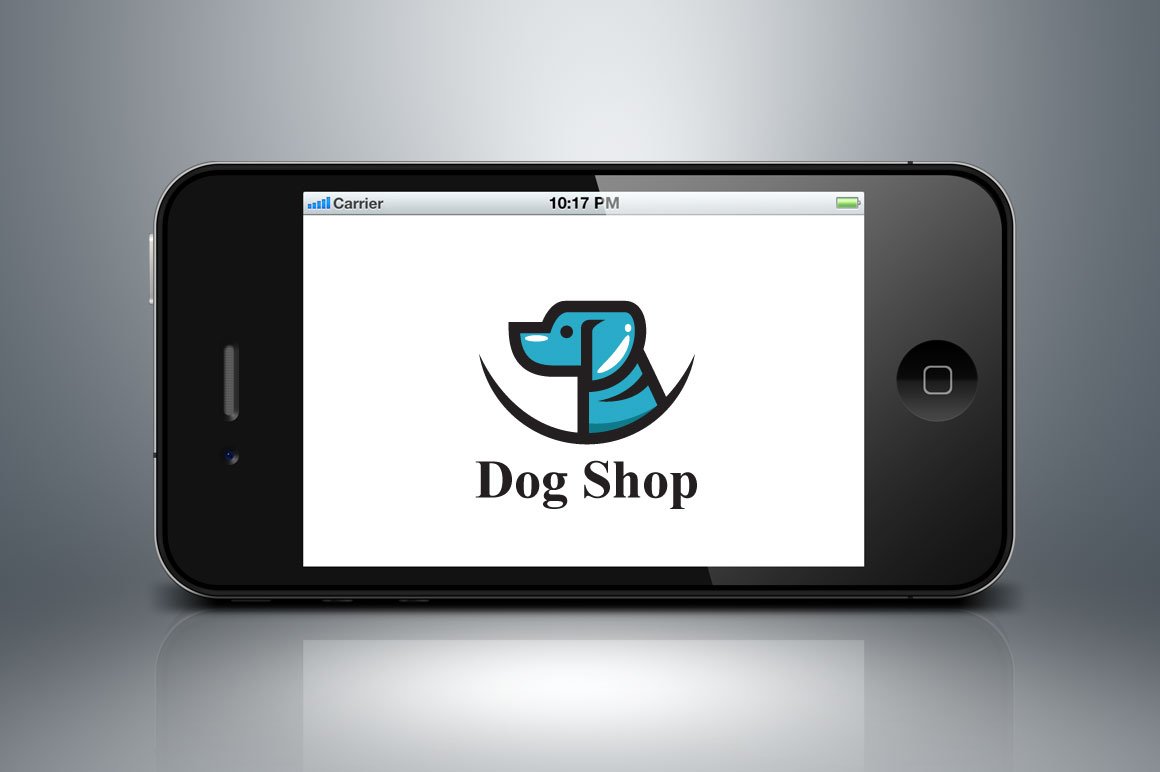 Dog Shop Logo Template preview image.