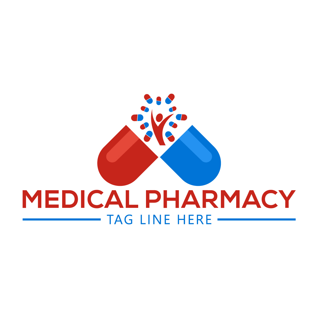 Creative Medical pharmacy logo design, Vector design concept preview image.