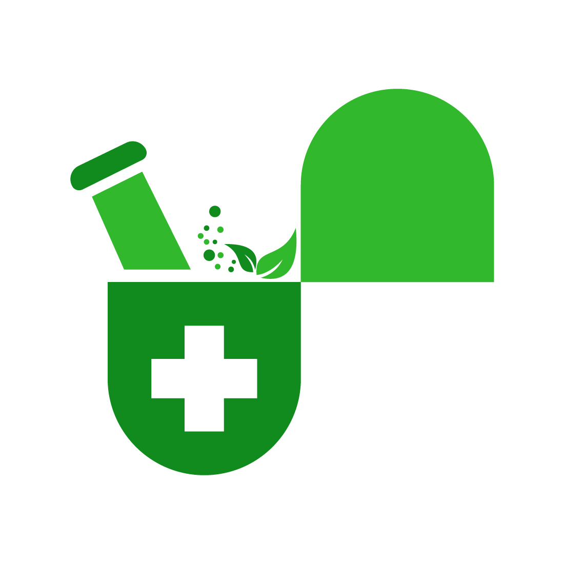 Creative Medical pharmacy logo design, Vector design concept preview image.