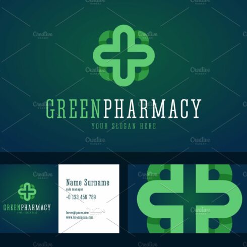 Green pharmacy logo cover image.