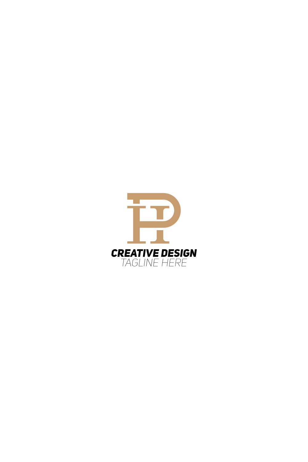 Letter PH logo design concept isolated on White background pinterest preview image.