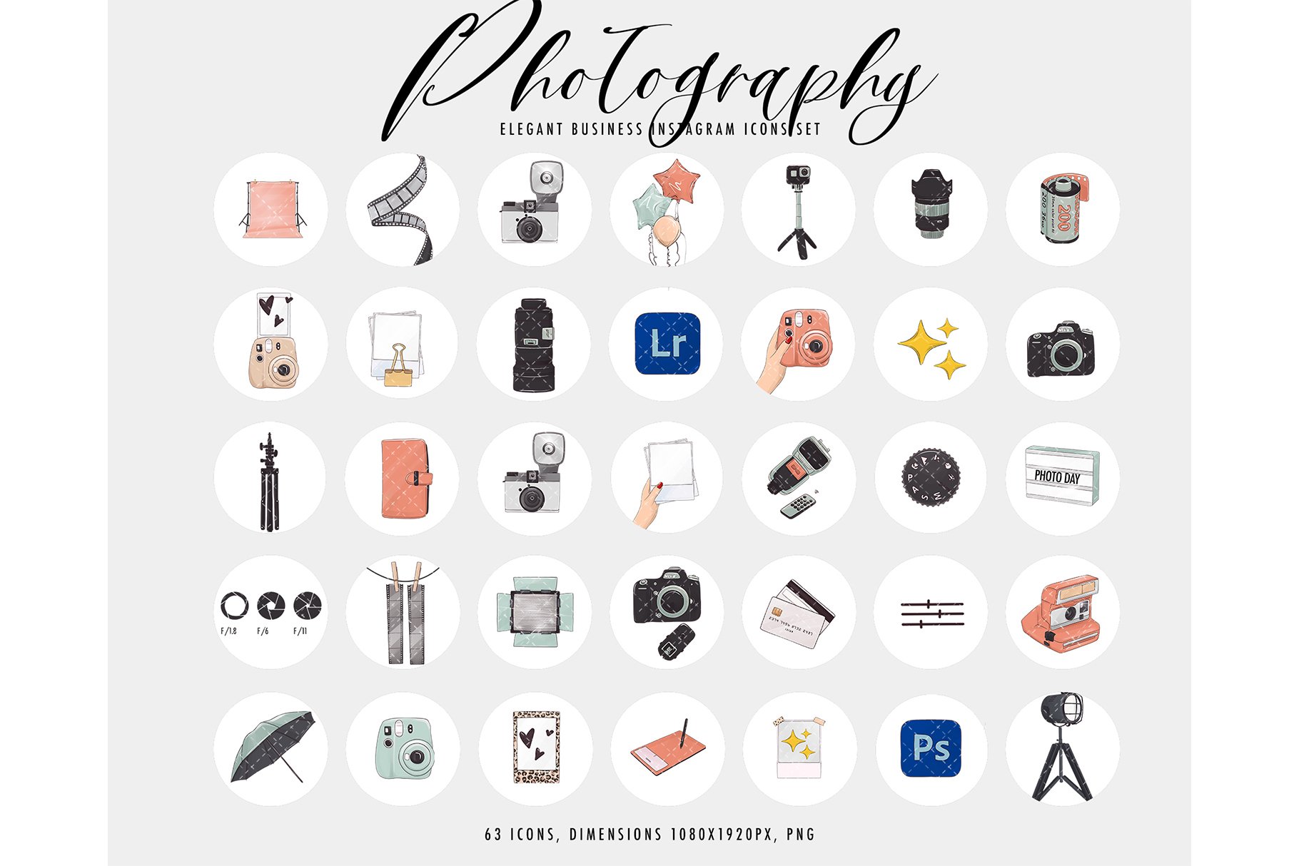 Photography clipart camera PNG Icons preview image.