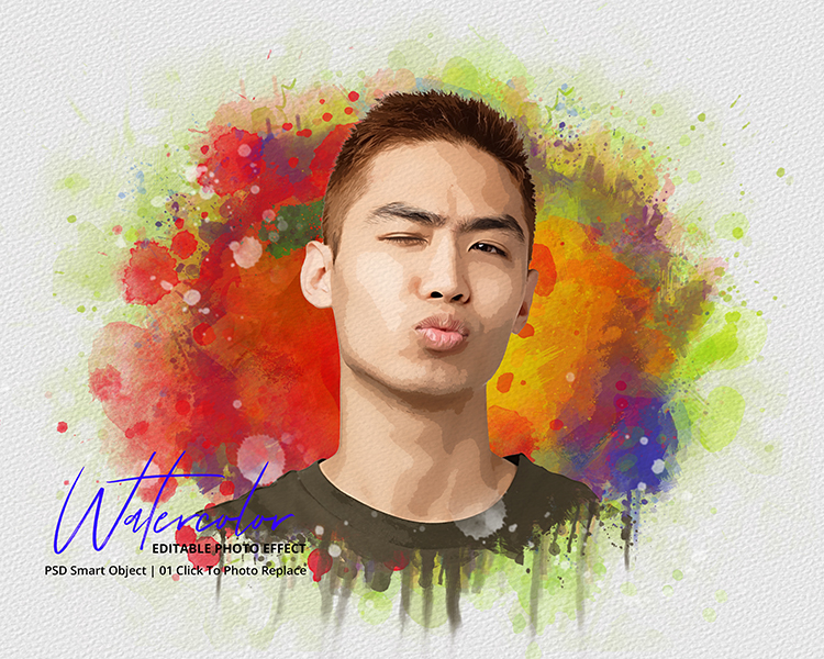 Digital painting of a young man with his eyes closed.