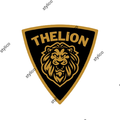 The lion logo on a black background.