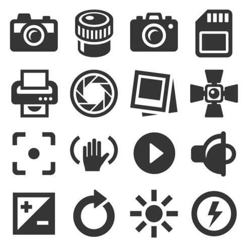 Camera and Photography Icons Set cover image.