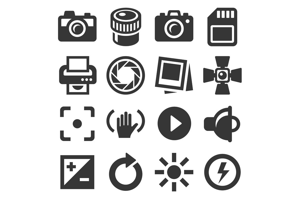 Camera and Photography Icons Set cover image.