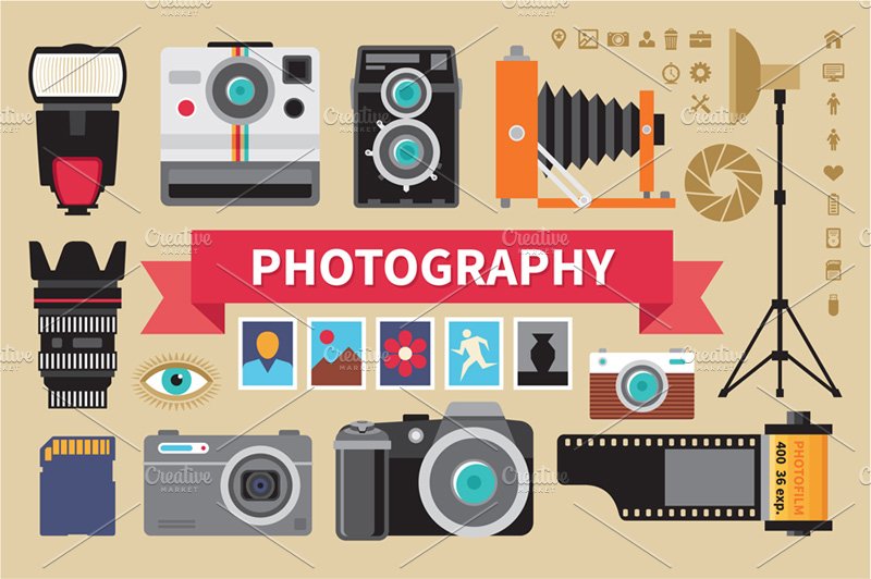 Photography - Vector Icons Set cover image.