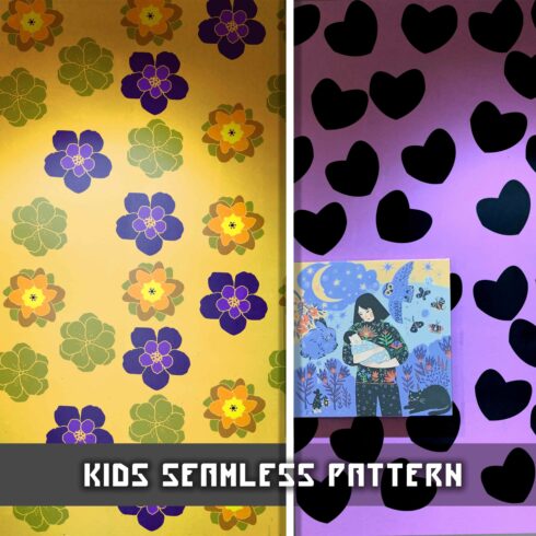 Seamless pattern Textures For Gift Wrapping & Kids Room Decor cover image.