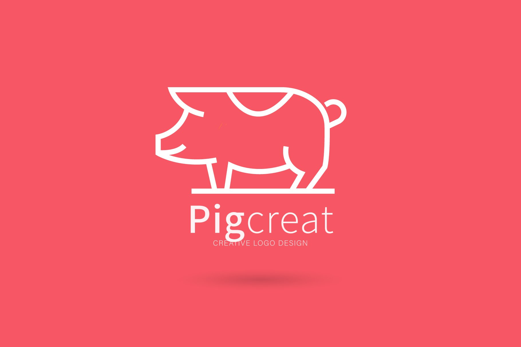 Pig logo, animal logo preview image.