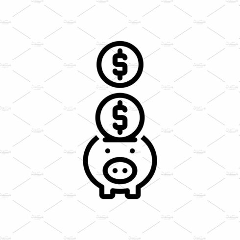 Piggy bank icon cover image.