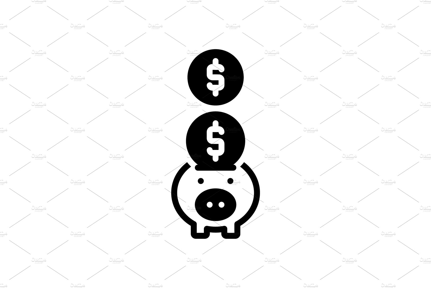 Piggy bank icon cover image.