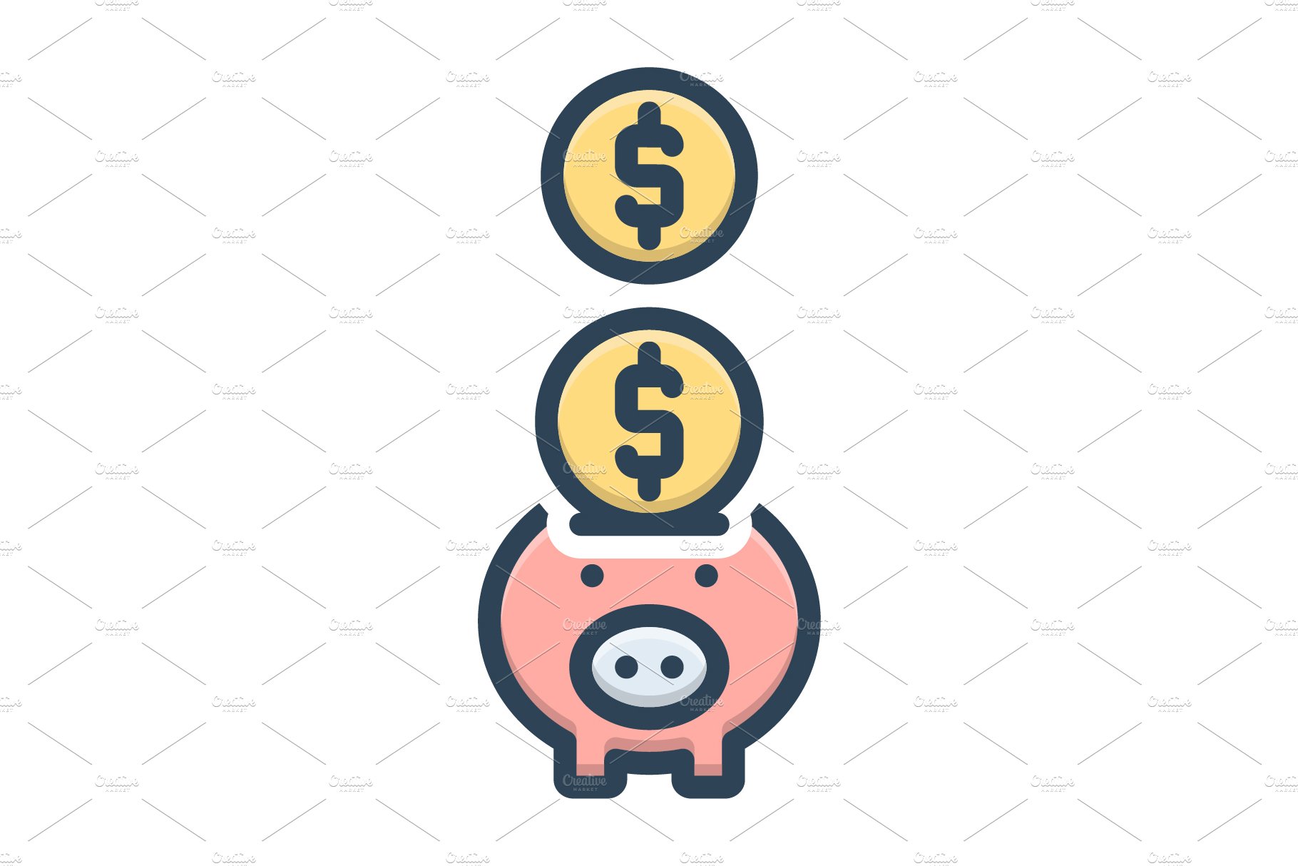 Piggy bank icon cover image.